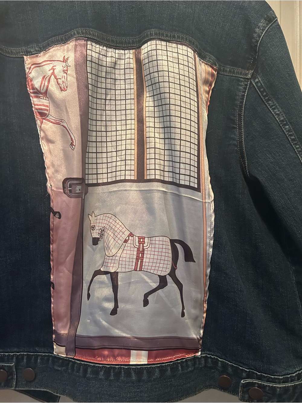 Dark Blue Denim Jacket with cool Details - Picture 9 of 13
